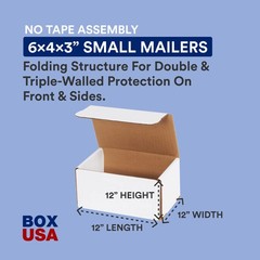 Shipping Boxes Small 6″L x 4″W x 3″H, 50-Pack | Corrugated Cardboard Box for …