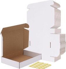 Brand New Shipping Boxes Set of 30, White Corrugated Cardboard Mailer for Sma…