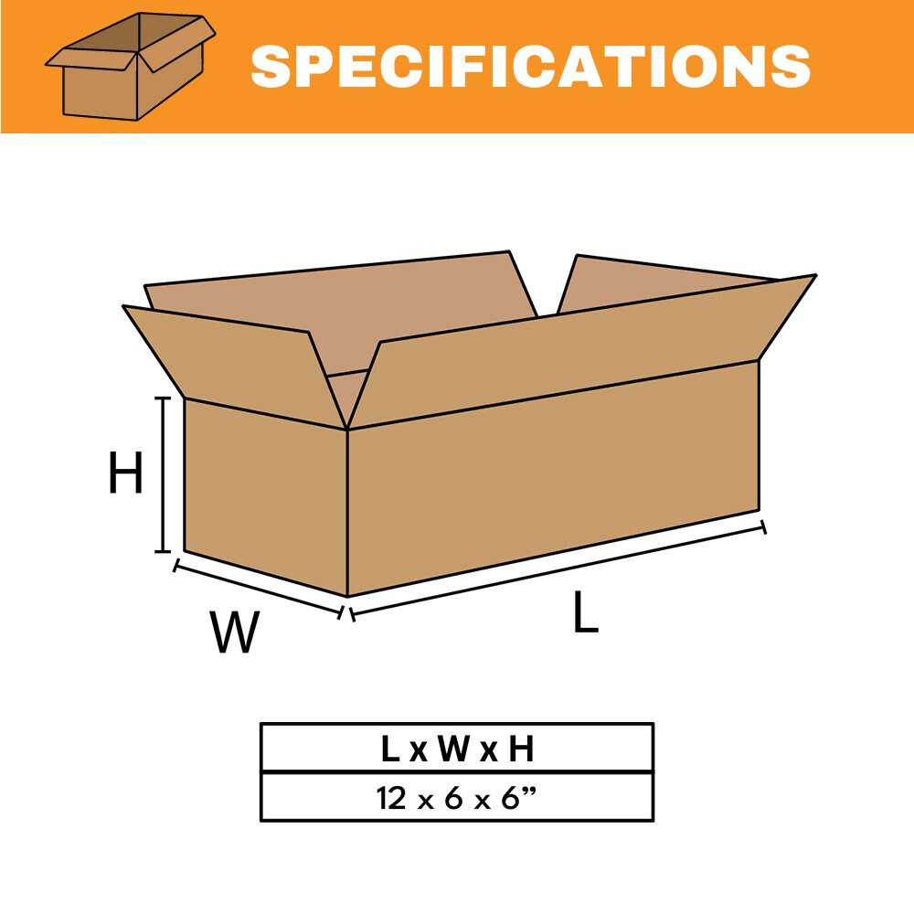 BRAND NEW (x6) 12 6 6 Shipping Packing Mailing Moving Boxes Corrugated Cardboard
