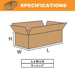 BRAND NEW (x6) 12 6 6 Shipping Packing Mailing Moving Boxes Corrugated Cardboard
