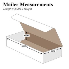 BM1464 Corrugated Mailers, 14″ x 6″ x 4″, White (Pack of 50)