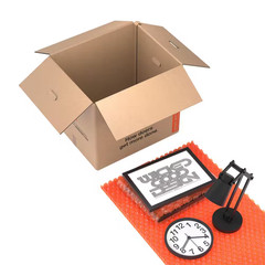 20 In. L X 16 In. W X 15 In. D Heavy-Duty Medium Moving Shipping and Packing Box