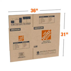Medium Moving, Shipping, Packing Box with Handles (30 Pack)