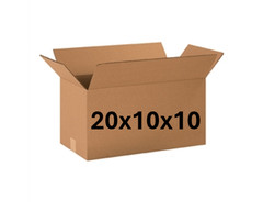 20″ x 10″ x 10″ CARDBOARD BOX – 200 lb – SINGLE BOX – LONG BOX