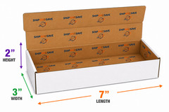 7x3x2 White Corrugated Shipping Mailers Packing Box Boxes Folding 50 100 To 2000