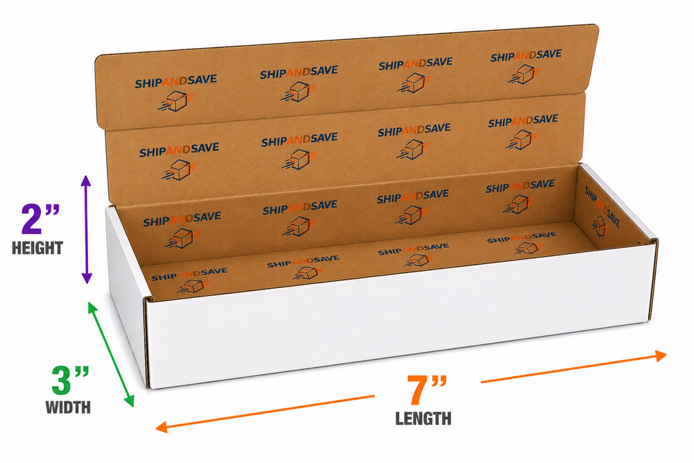 7x3x2 White Corrugated Shipping Mailers Packing Box Boxes Folding 50 100 To 2000