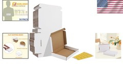 Brand New Shipping Boxes Set of 30 7x5x1 White Corrugated Cardboard Mailer Bo…