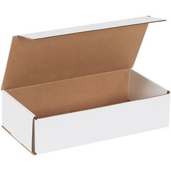12x6x3 Corrugated Mailers, White, 50-Pack for Safe Shipping and Packaging
