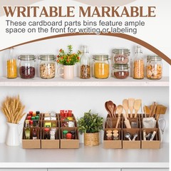 30 Pcs Cardboard Storage Parts Bins Open Top Corrugated Cardboard Storage Box…