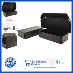 Black Corrugated Mailer Boxes 7x5x2 inches Pack of 25 for Shipping Packaging