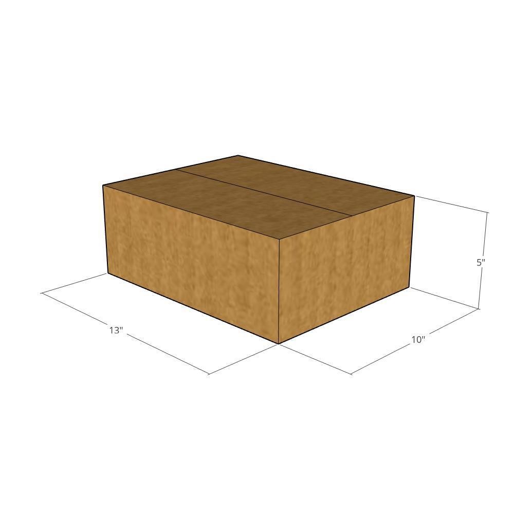 5 13x10x5 Kraft Brown Corrugated Shipping Boxes 32 ECT Single-Wall New