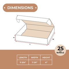 11 3/4 x 7 1/4 x 4 3/4″ White Outside Tuck Mailers ECT-32B 25/Case