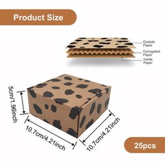 25 Pack Leopard Small Shipping Boxes, 4 x 4 x 2 inches Recyclable Corrugated …
