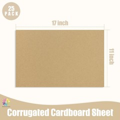 25 Pack 11×17 Brown Cardboard Sheets 1/8 In Thick Flat Packing Mailing Pads