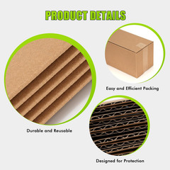 6X6X48 Inch Tall Corrugated Cardboard Boxes 15 Pack, 6″L X 6″W X 48″H Golf Club