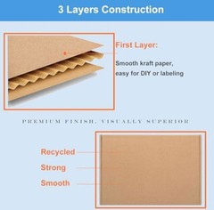 Shipping Boxes 6x4x3″ 60 Pack – Brown Kraft Corrugated Cardboard Mailing Box