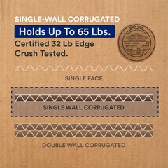 Large Corrugated Moving Boxes 23x17x12 – 10-Pack for Shipping, Packing, Storage