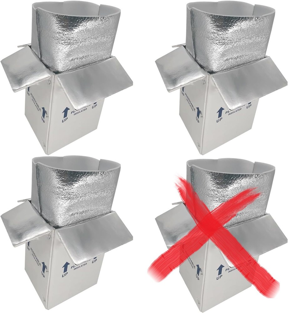 10″x7″x6″ Insulated Shipping Boxes for Frozen Food – 3 Pack Reusable Cooler Box