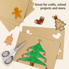 Golden State Art, 50 Pack 5X7 Corrugated Cardboard Sheets Cardboard Inserts Flat