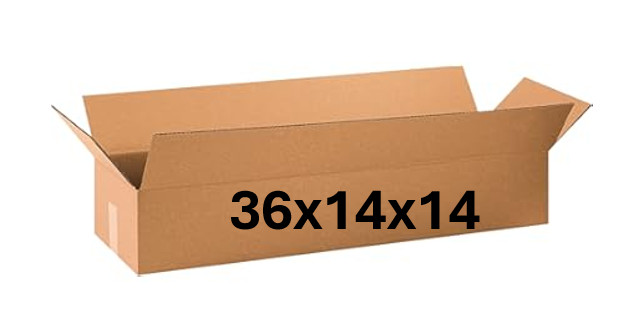 36″ x 14″ x 14″ CARDBOARD BOX – 200 lb – SINGLE BOX – LONG