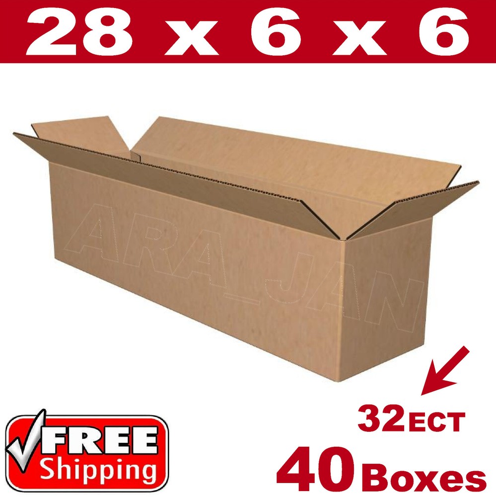 40 – 28x6x6 Cardboard Boxes Mailing Packing Shipping Box Corrugated Carton