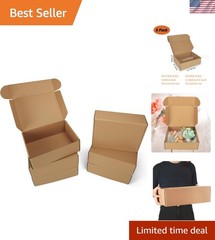 Easy-Fold 6 Pack 12x9x4 Inch Shipping Boxes – Strong Cardboard Mailer Solutions