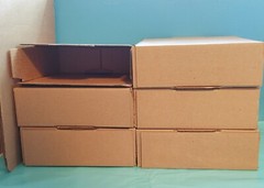 200 9x6x3 Boxes Shipping Packing Cardboard Corrugated Reusable Tapeless EasyFold