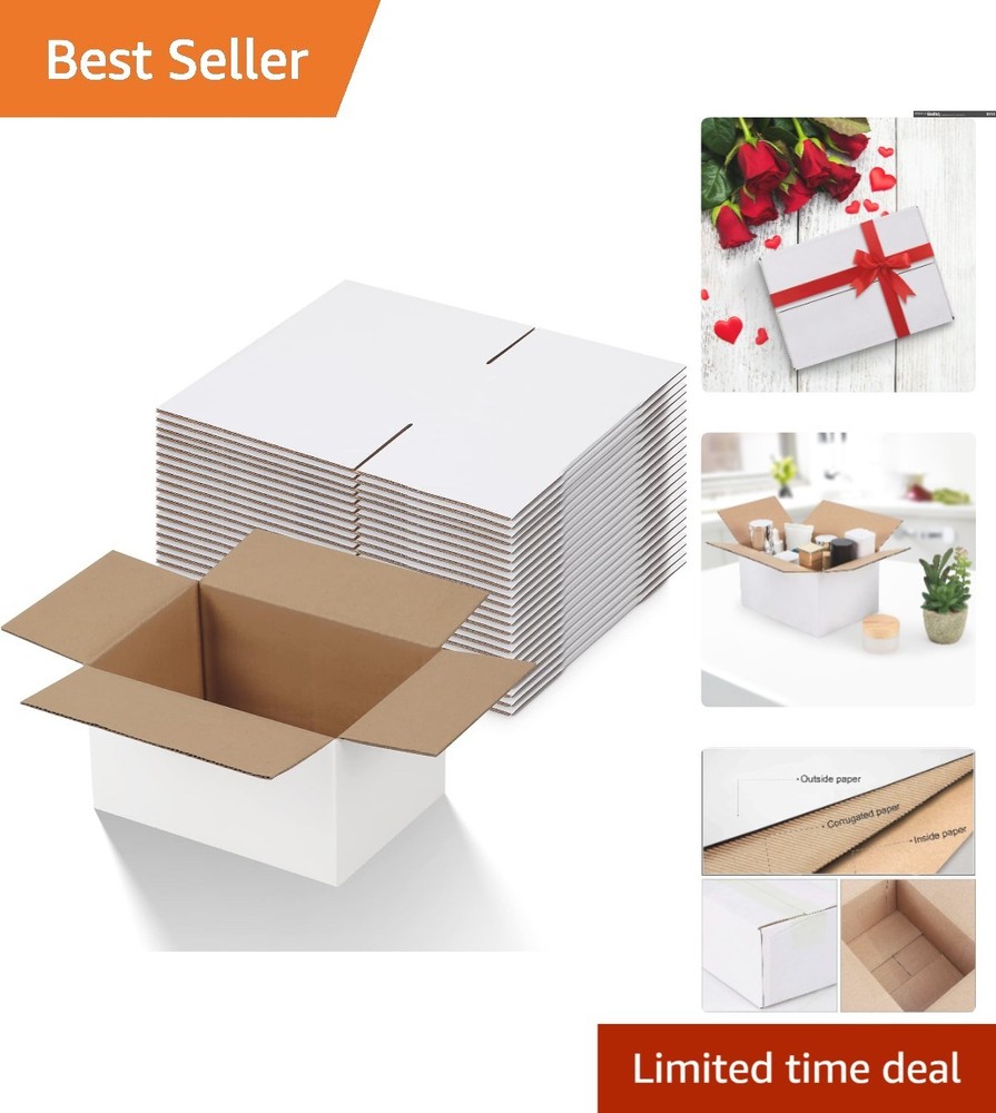 Lightweight 7x5x4 Inch Shipping Boxes – 25 Pack, Easy Assembly & Protection