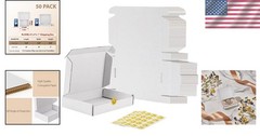 Brand New 6x4x1 Shipping Boxes Set of 50 White Cardboard for Packing