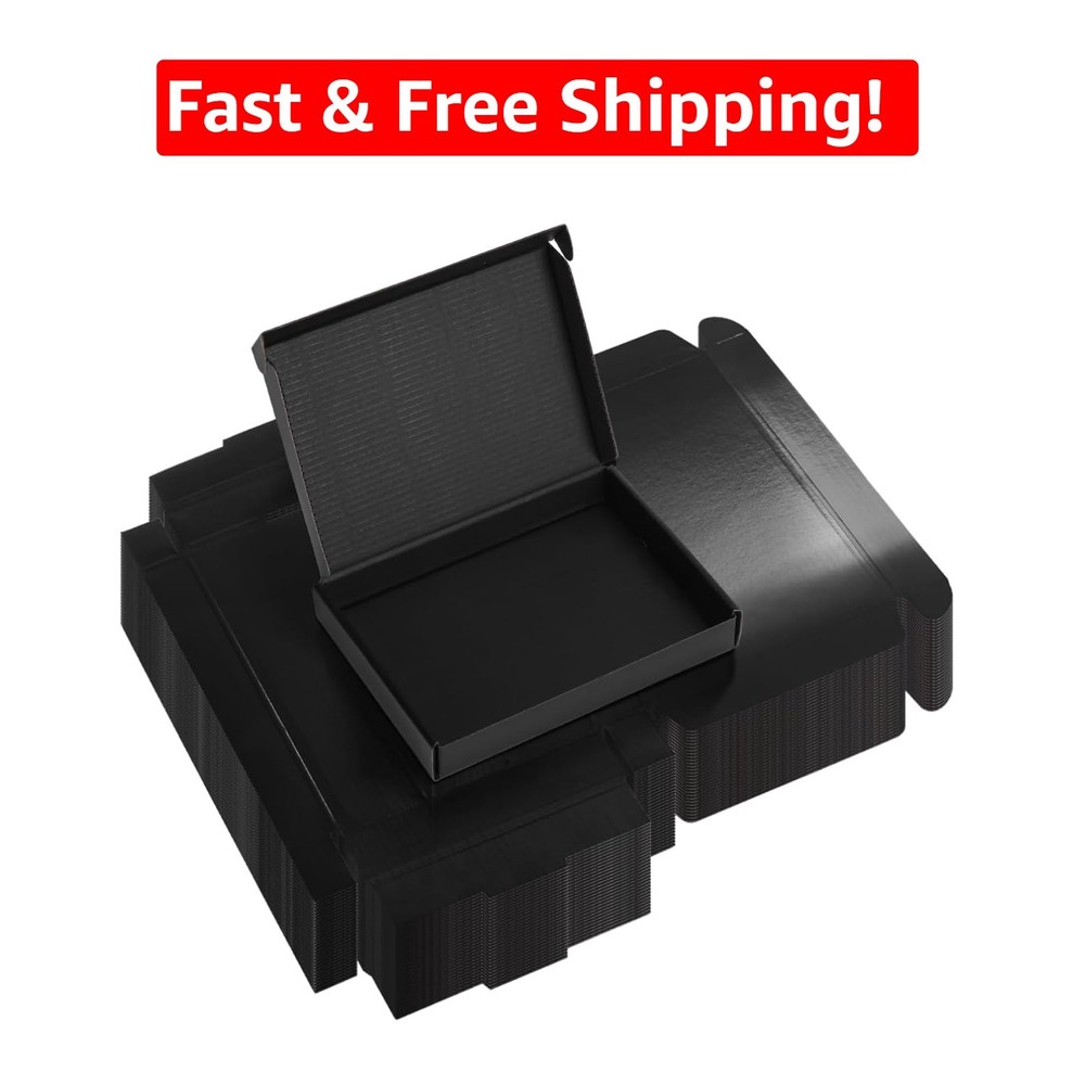 Attractive 30 Pack Black Cardboard Shipping Boxes – Perfect for Small Businesses