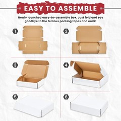 White Corrugated Shipping Mailer Packing Box Boxes 6x4x2 6x4x3 6x4x4 50 100 200