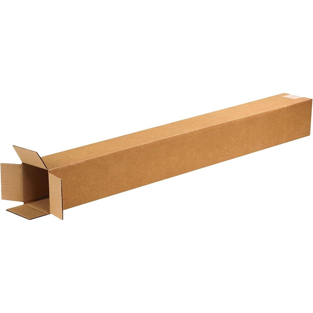BOX USA 4x4x36 Tall Corrugated Boxes, Tall, 4L x 4W x 36H, Pack of 25 | Kraft