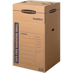 Portable Cardboard Clothes Moving Solution W/ Hanging Bars & Reinforced Handles