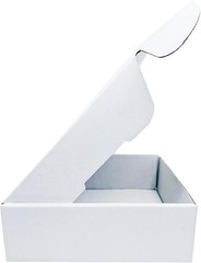 6x6x2 Inch White Corrugated Shipping Boxes, 50 Pack Recyclable Mailers