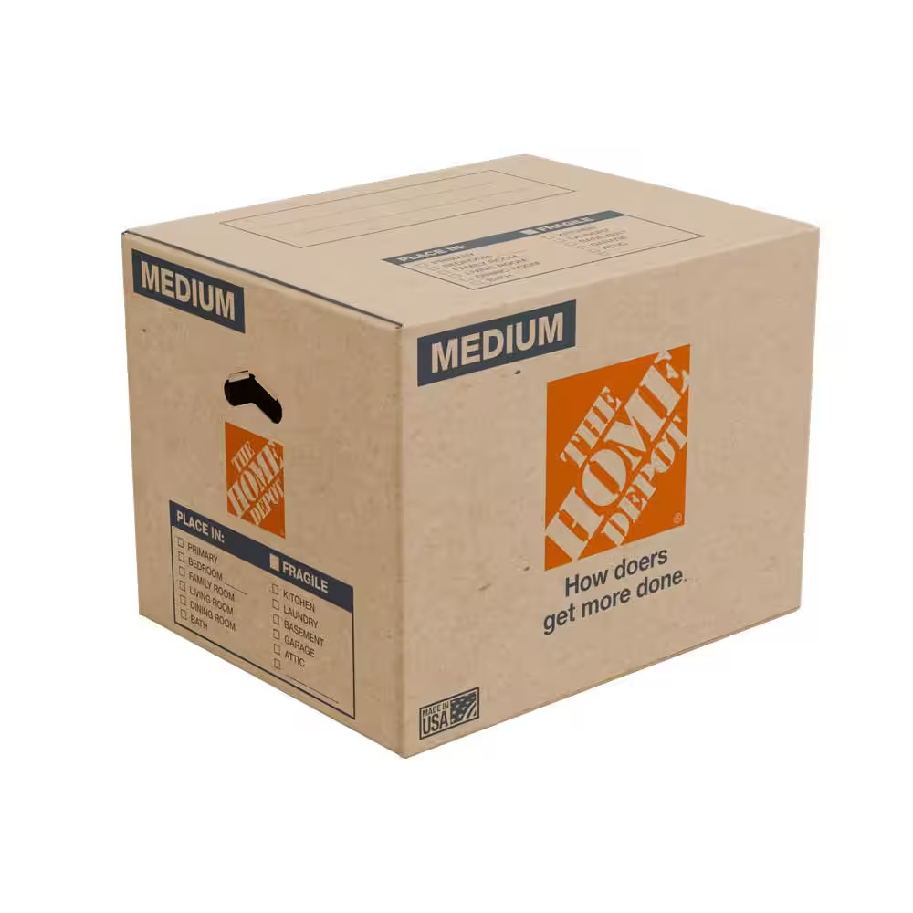 Medium Moving, Shipping, Packing Box with Handles (30 Pack)