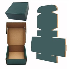 25 PCS 4x4x2 Inch Green Shipping Box Mailers Recyclable Cardboard Gift