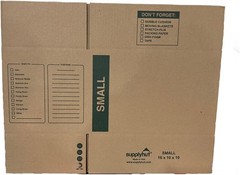 25 – Pack Small Cardboard Moving Boxes 16x10x10 32 ECT With Handles