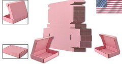 Pink Corrugated Shipping Boxes 7x5x1 – Pack of 100