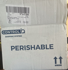Styrofoam Shipping Cooler and Outer Box, outside measurements 10″ x 11″ x 9″