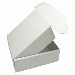 White Corrugated Shipping Boxes 6x6x2 Inch 5 Pack Cardboard Storage Packaging