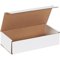 12x6x3 Corrugated Mailers, White, 50-Pack for Safe Shipping and Packaging