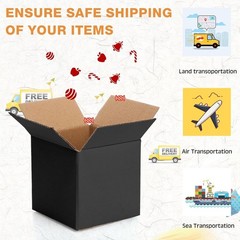 72 cajas de envío de cartón corrugado pequeñas para embalaje (4x4x4”, negro)