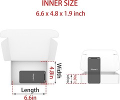 Black Corrugated Mailer Boxes 7x5x2 inches Pack of 25 for Shipping Packaging