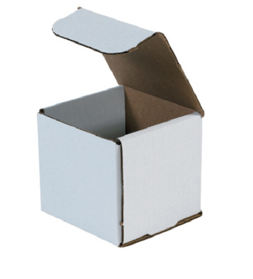 25 Pack 4x4x4 White Corrugated Shipping Mailer Packing Box Boxes 4″ x 4″ x 4″