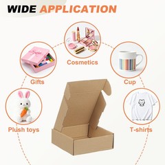 6 x 6 x 2 Inch Shipping Boxes, 30 Pcs Hard Corrugated Cardboard Box, Brown