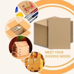 100 Pack 4×6 Inch Corrugated Cardboard Sheets Kraft Cardboard Backing Inserts