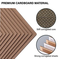 Premium Kraft Brown Corrugated Pads – 200 Packs, 3.5×4.5 Inch, Bulk Flat Card…