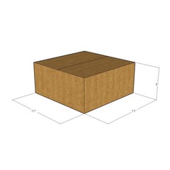 10 11x11x5 Kraft Brown Corrugated Shipping Boxes 32 ECT New