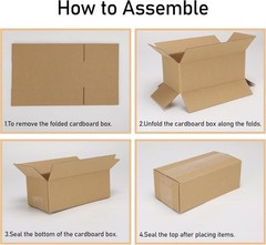 CRUGLA 40 Packs 10x7x3 Shipping Boxes Corrugated Cardboard Bulk Mailing