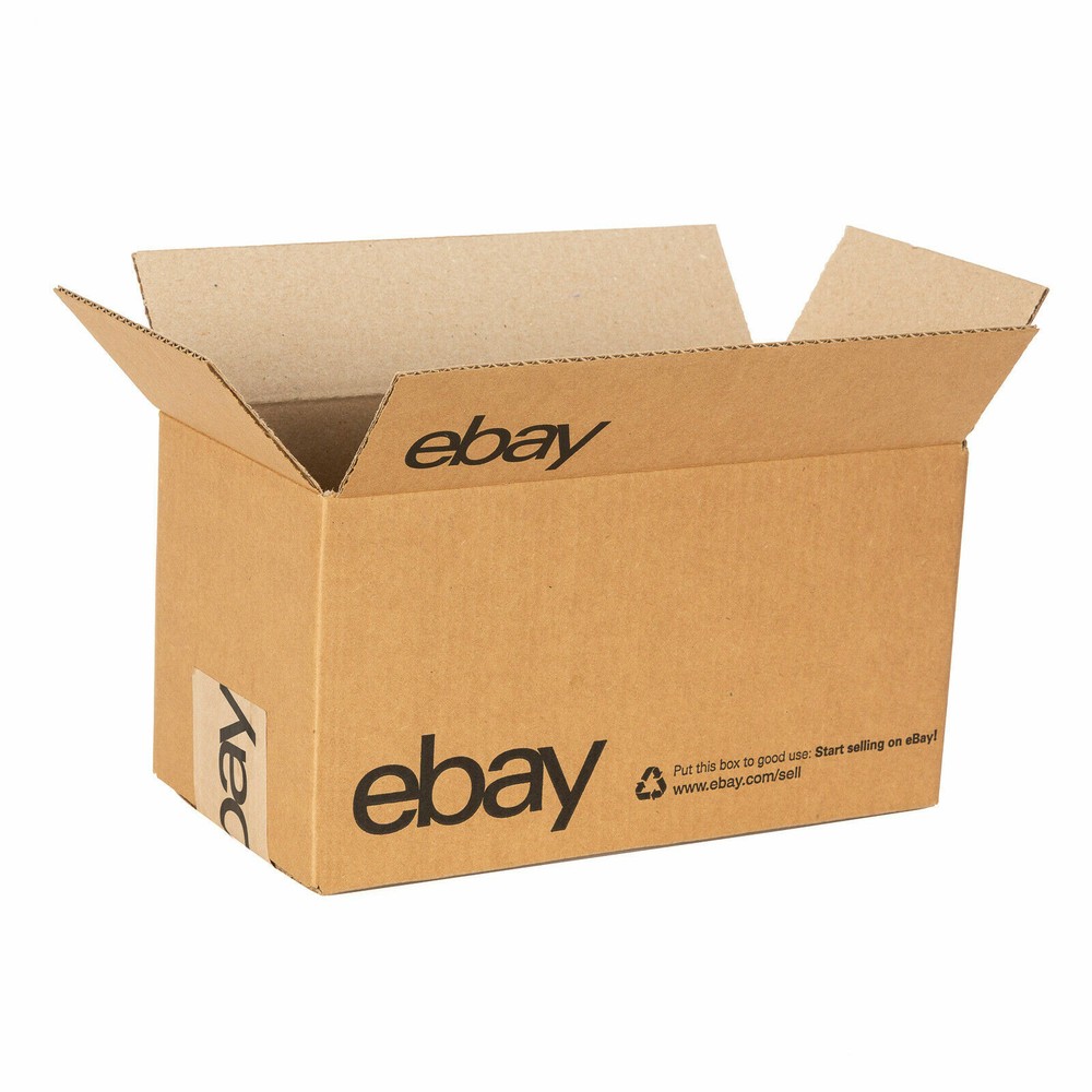 25X eBay Branded Shipping Box Brown Black Logo 12″ x 6″ x 6″ Worldwide Shipping